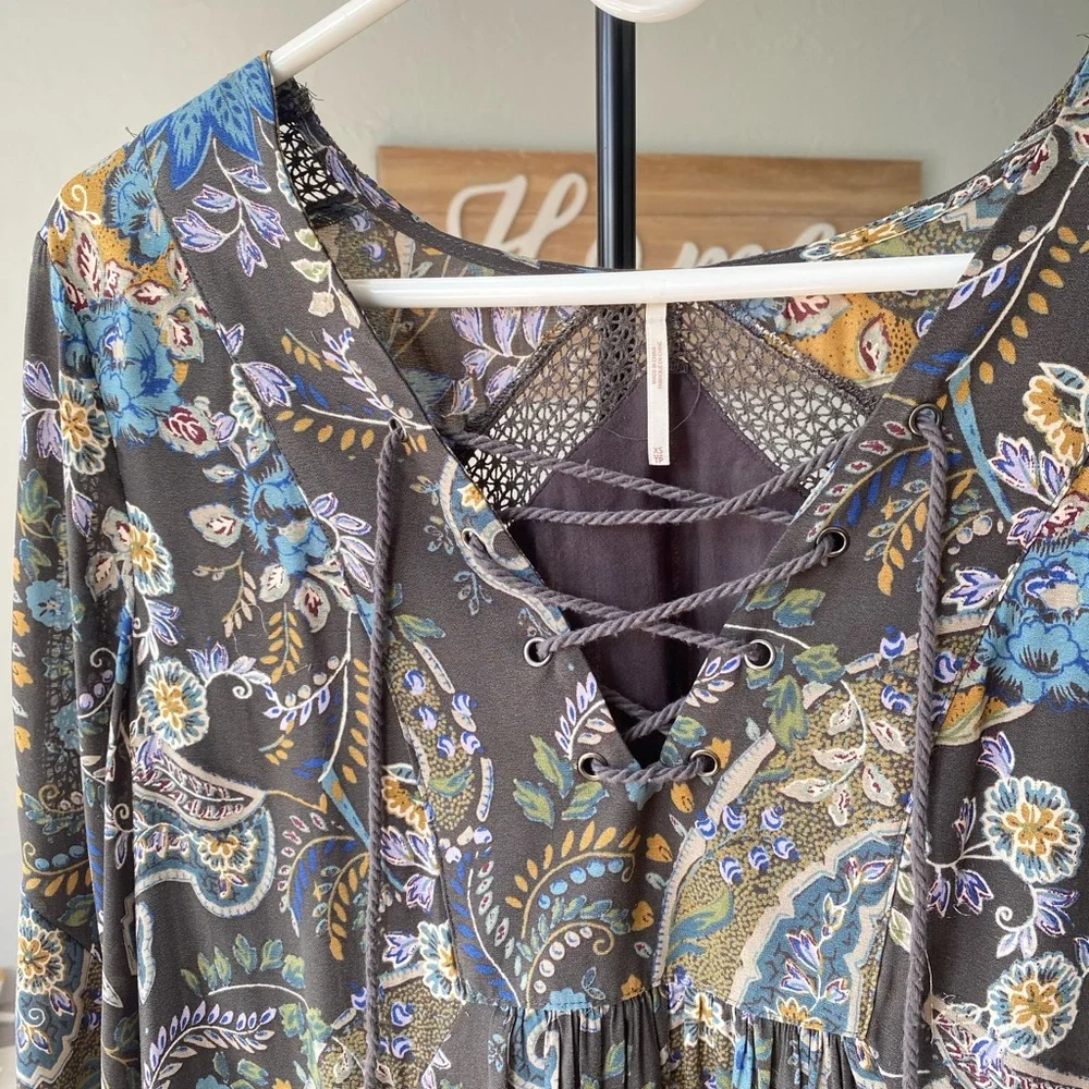 Free People L Rain‎ or Shine tunic boho Dress size xs